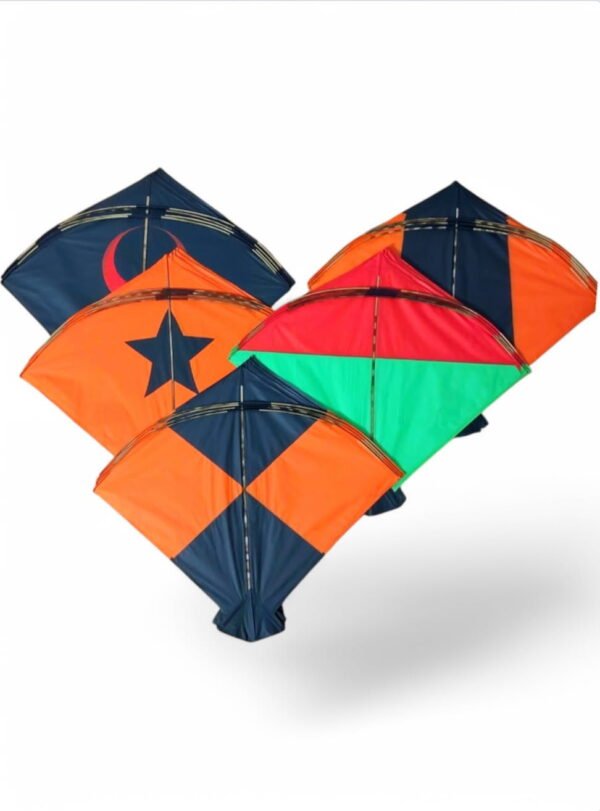 Combo Pack of 40 Kites – Paper Rocket Shape & Plastic Ponia Mix Kites | Festival Flying Set for Kids & Adults - Image 2