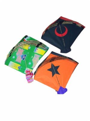 Combo Pack of 40 Kites – Paper Rocket Shape & Plastic Ponia Mix Kites | Festival Flying Set for Kids & Adults