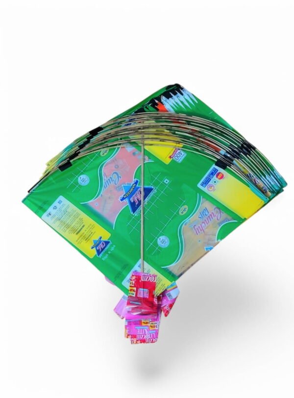 Plastic Ponia Kites - Multicolor designs (Pack of 50pcs) - Image 2